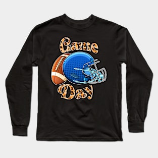 Football Player Game Day Leopard Long Sleeve T-Shirt